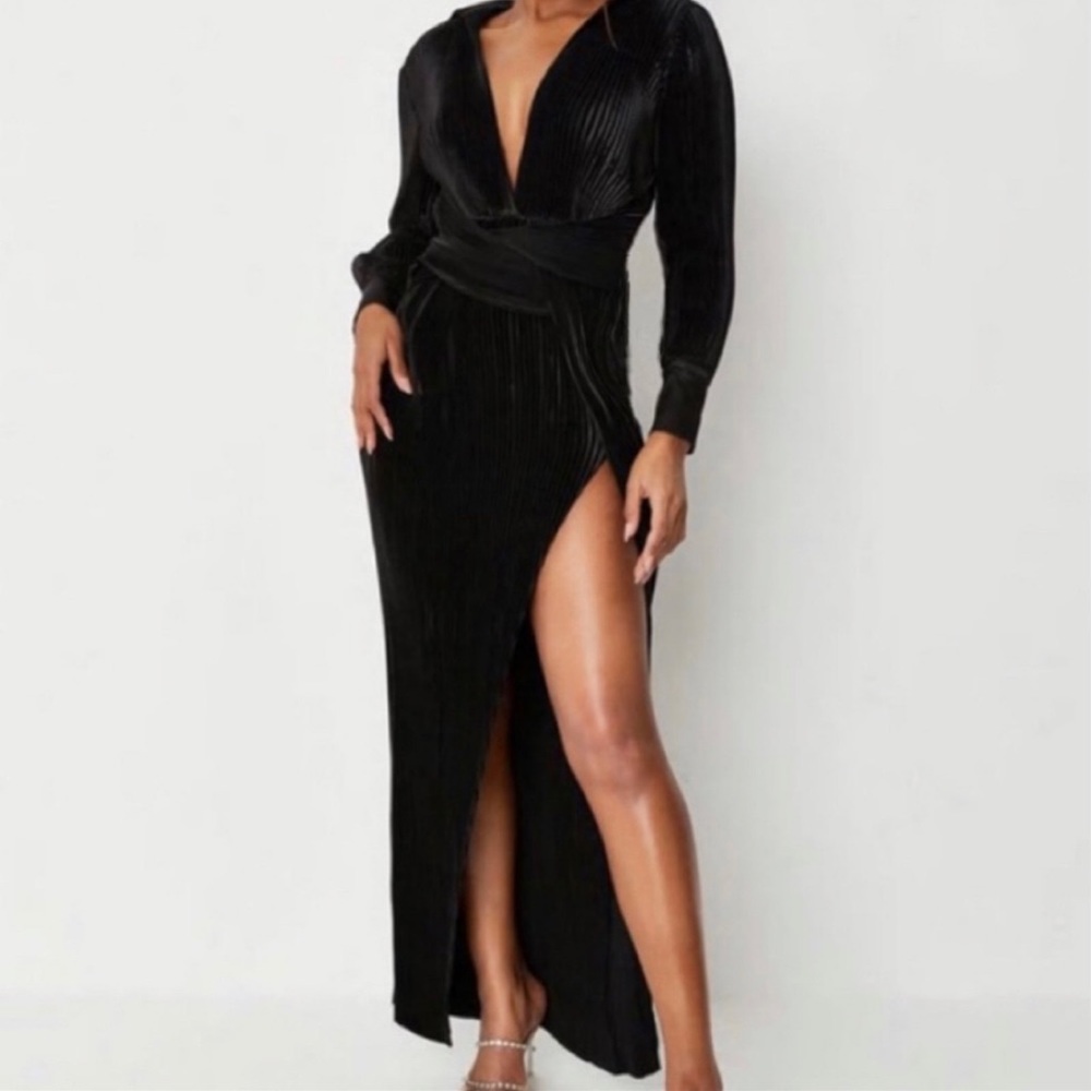 CARLIBYBEL X MISGUIDED Dress Black maxi dress woman's Sz 2